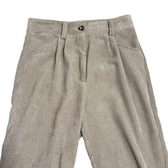 Petal & Pup Corduroy Pants Size 4 Talaren Cuffed High Waisted Crop Taupe - Picture 6 of 12
